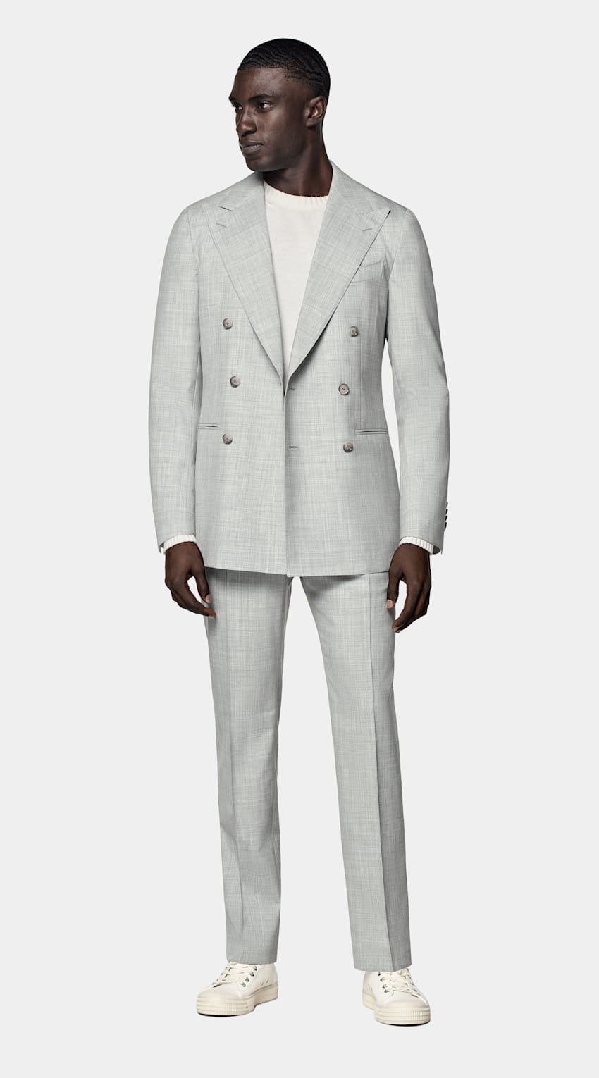 Light Grey Custom Made Suit