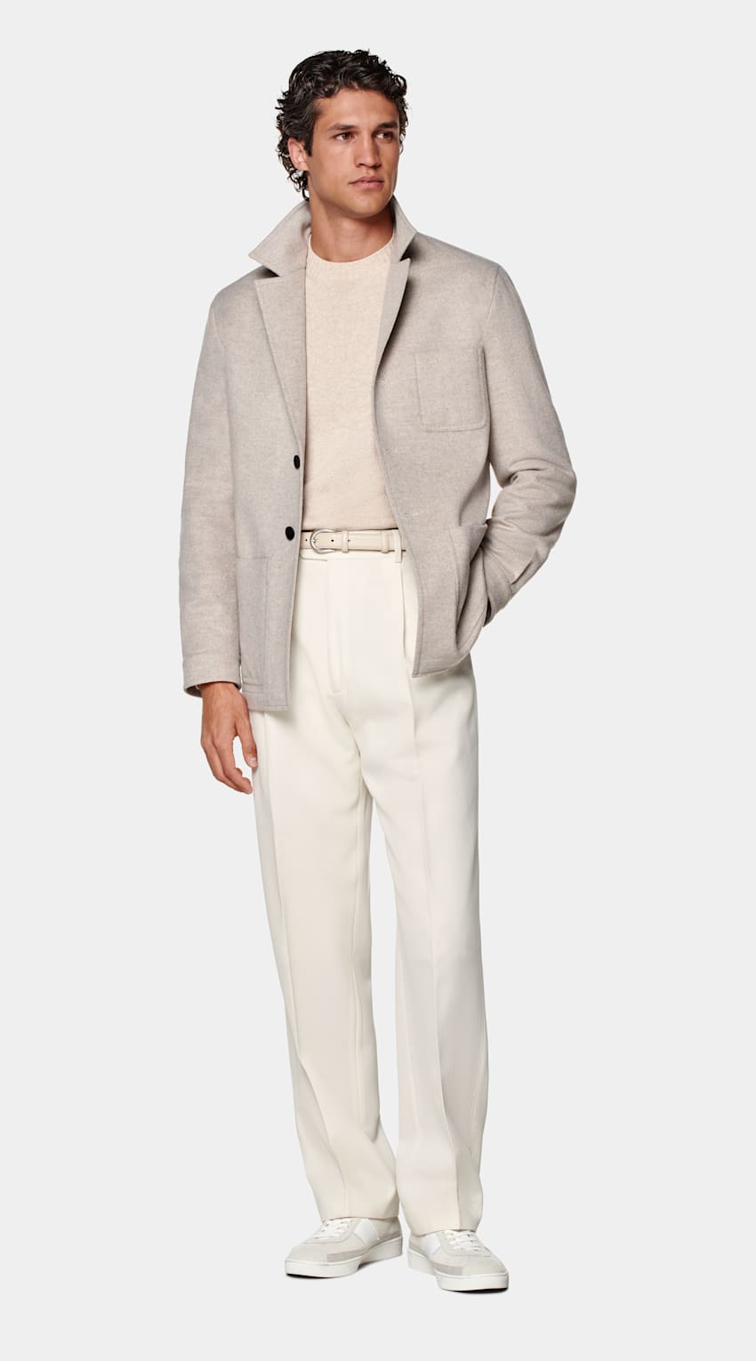 Sand Relaxed Fit Shirt-Jacket
