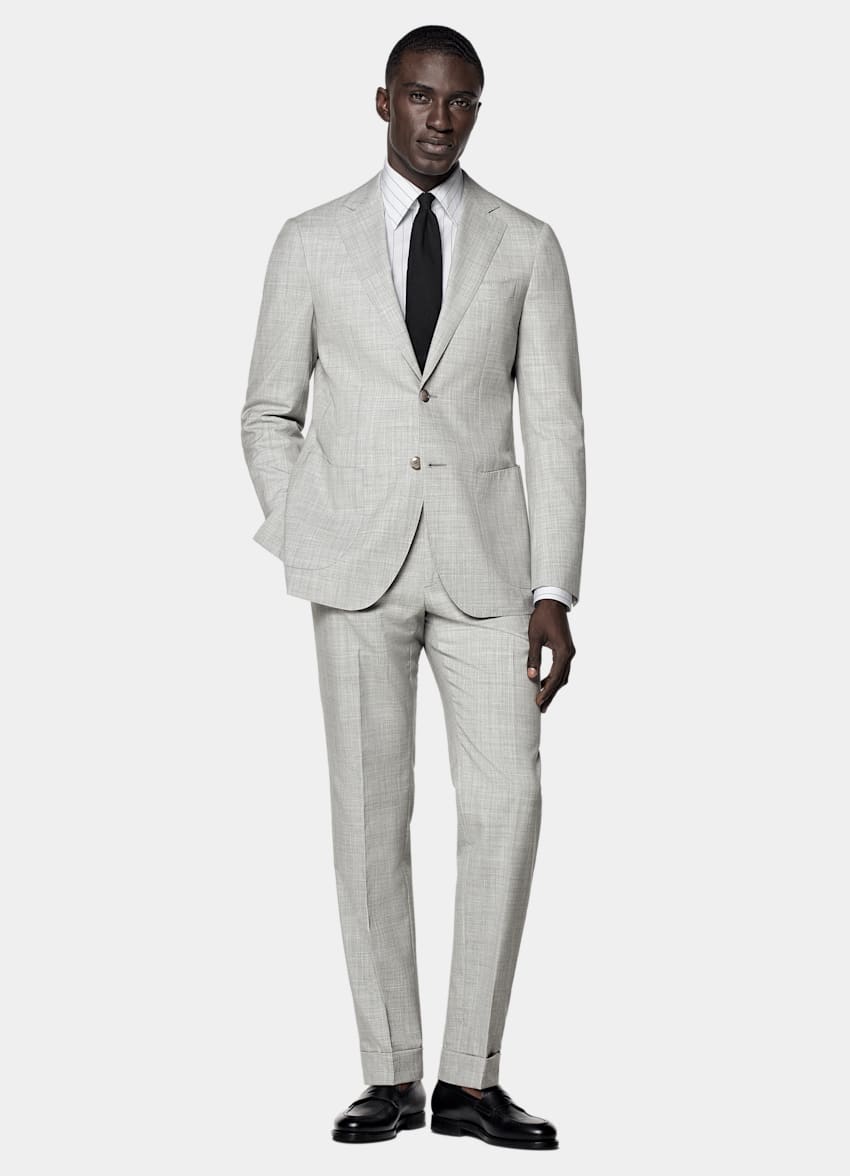 Light Grey Perennial Tailored Fit Havana Suit