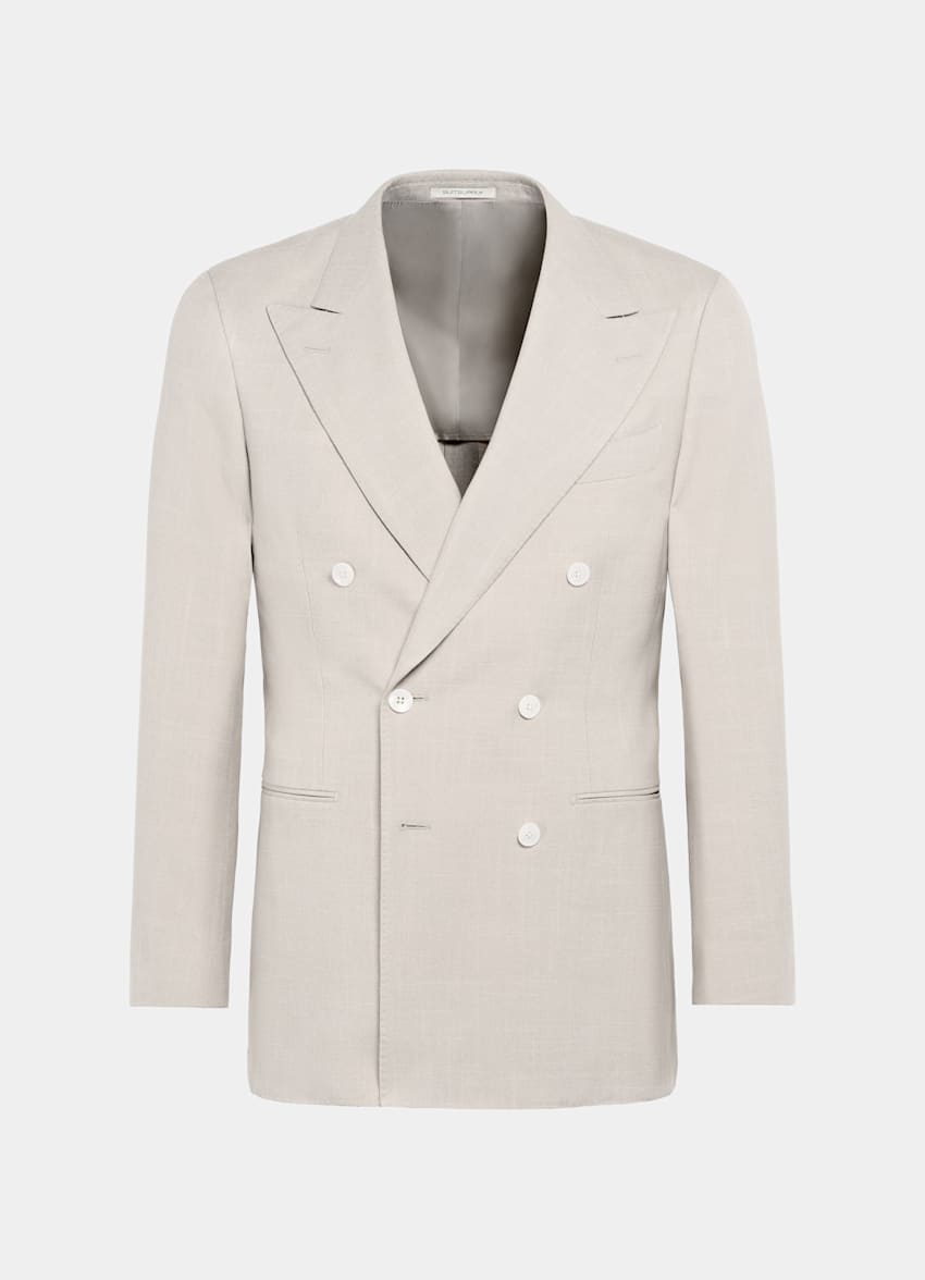 Light Taupe Tailored Fit Havana Blazer