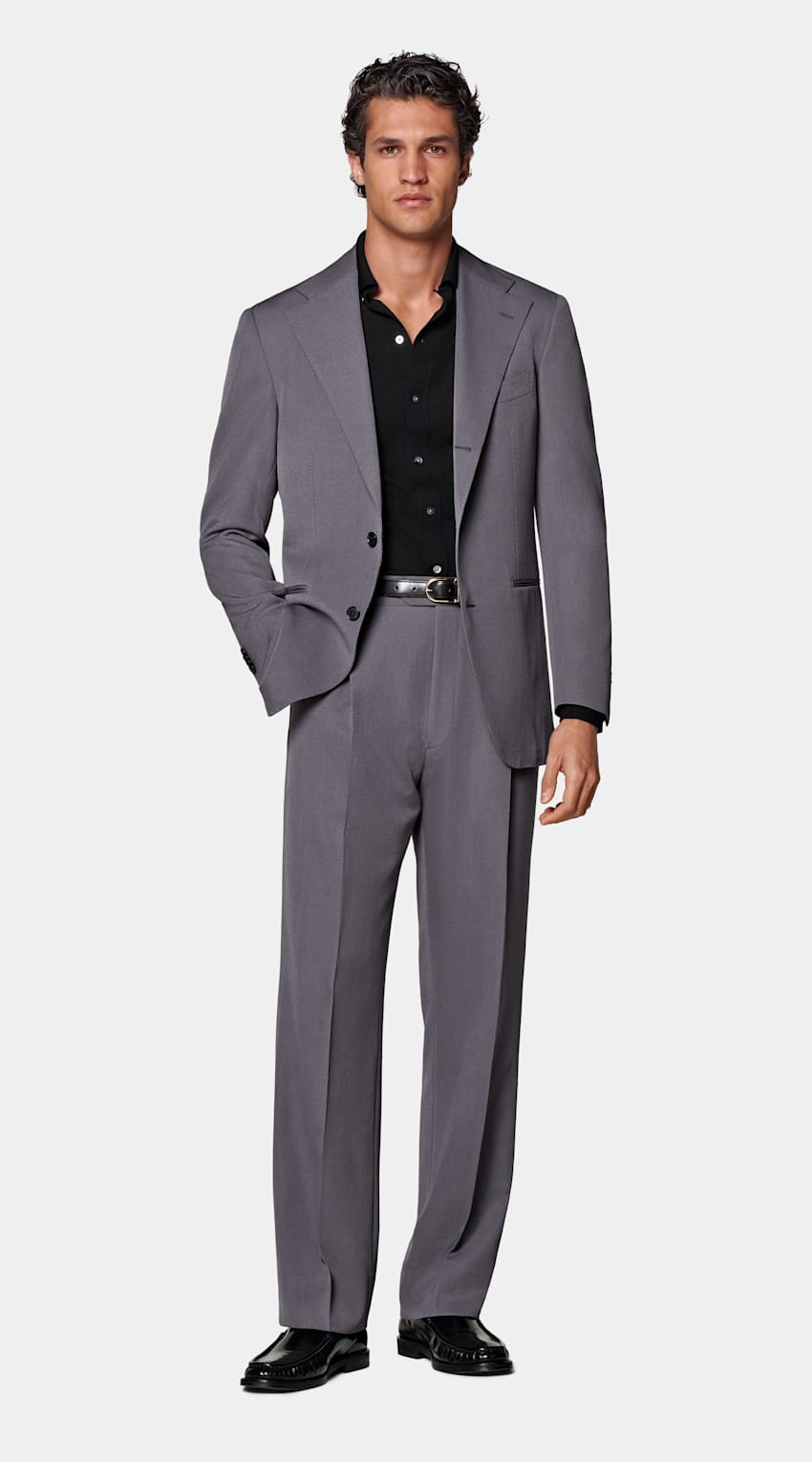 Mid Grey Relaxed Fit Roma Suit