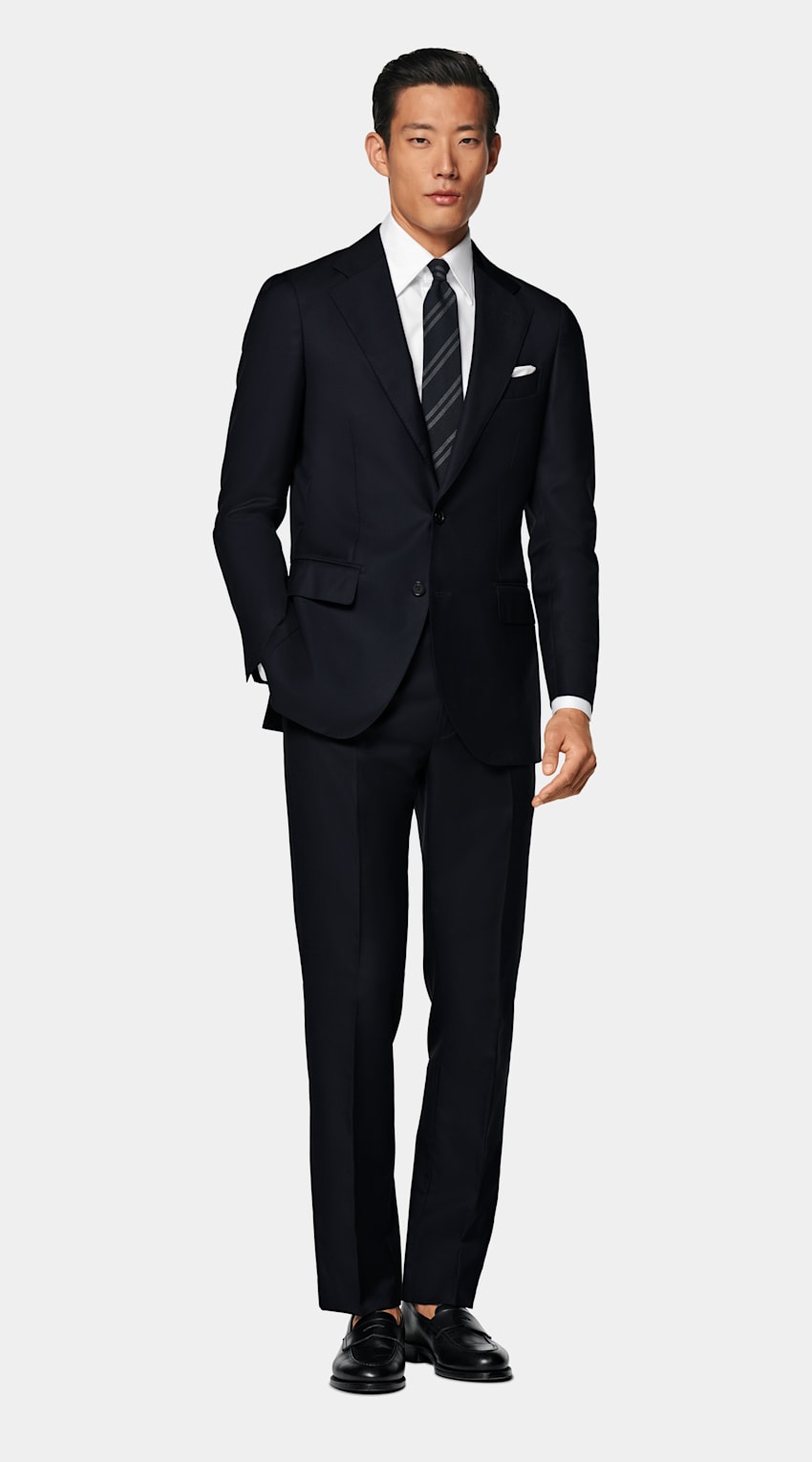 Navy Tailored Fit Havana Suit