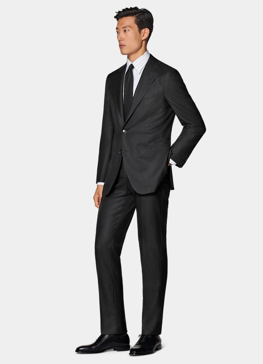 Dark Grey Tailored Fit Havana Suit