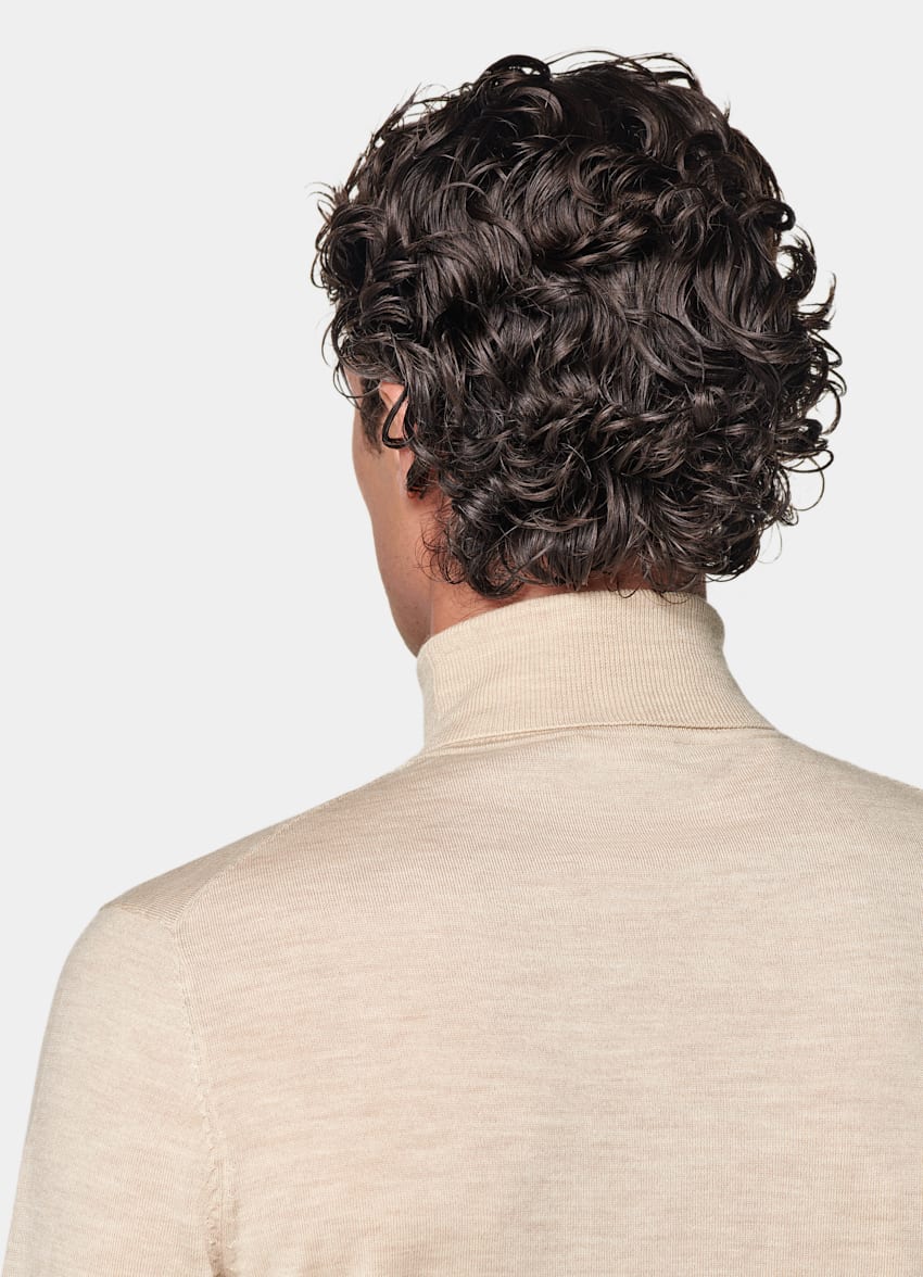 Sand Merino Turtleneck