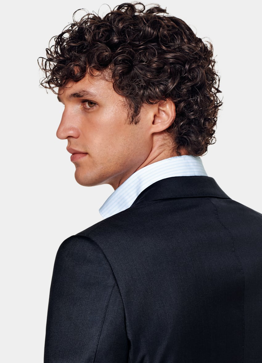 Navy Tailored Fit Lazio Suit Jacket