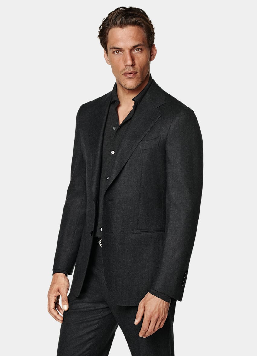 Dark Grey Tailored Fit Havana Suit