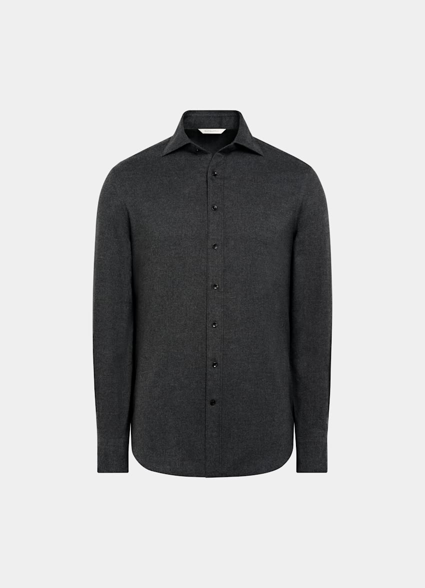 Dark Grey Tailored Fit Shirt