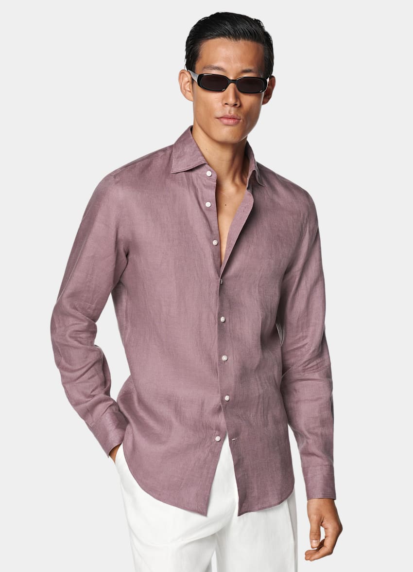 Purple Tailored Fit Shirt