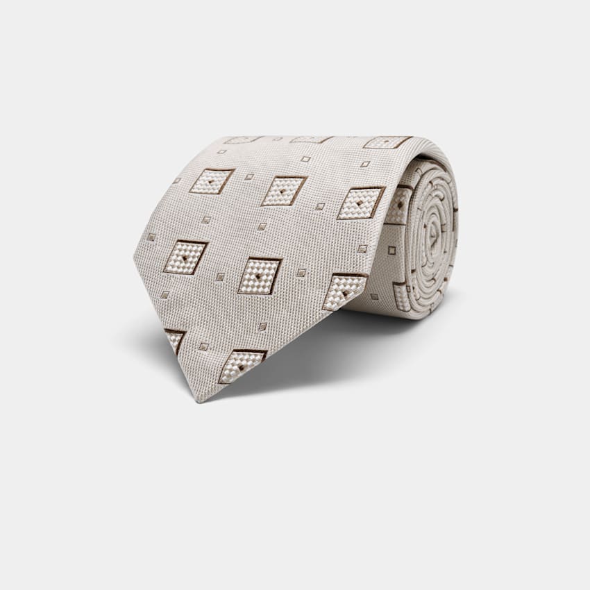 Light Brown Graphic Tie