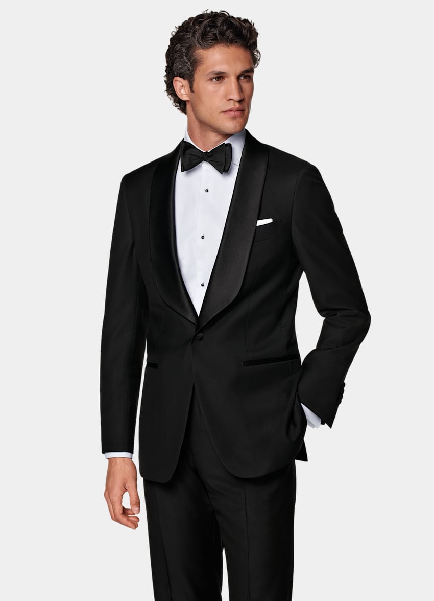 Black Tailored Fit Havana Dinner Jacket