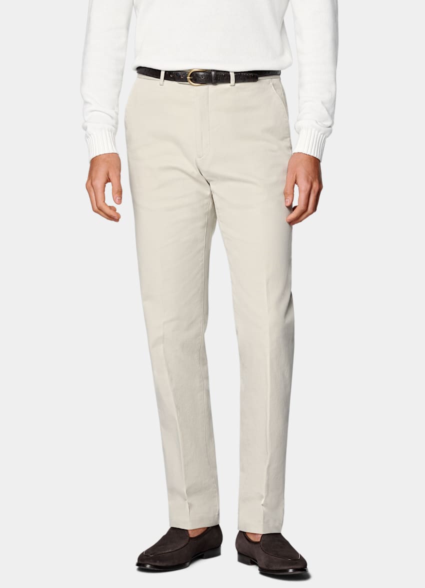 Sand Slim Leg Straight Chinos