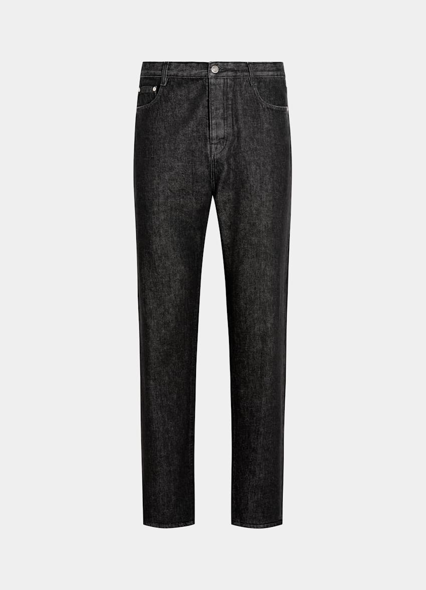 Dark Grey Straight Leg Jeans
