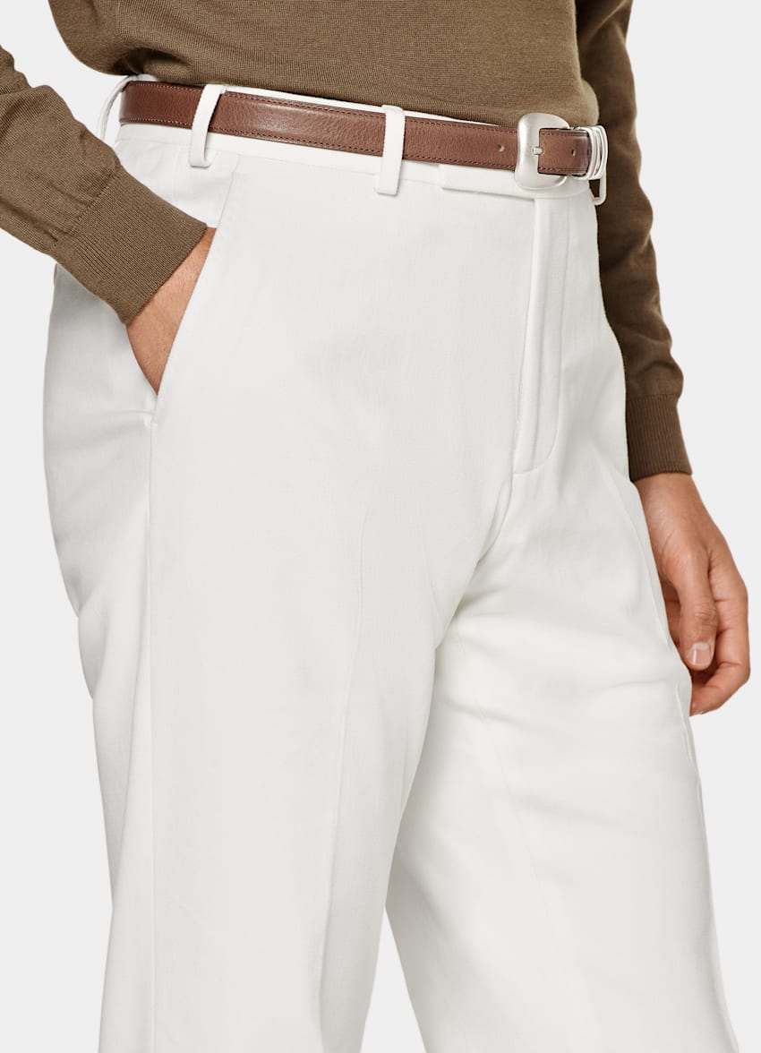 Off-White Straight Leg Pants