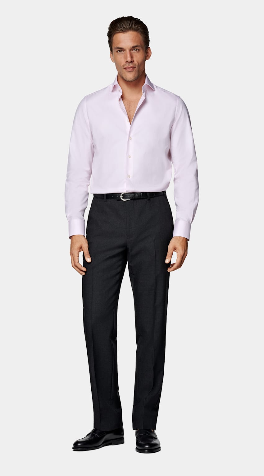Pink Royal Oxford Slim Fit Shirt