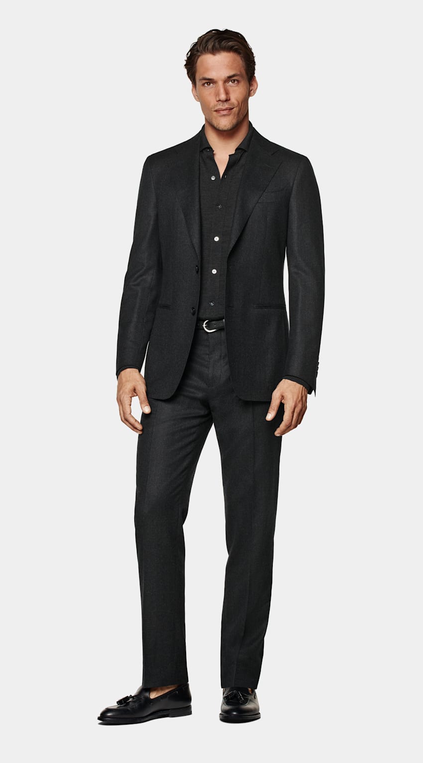 Dark Grey Tailored Fit Havana Suit