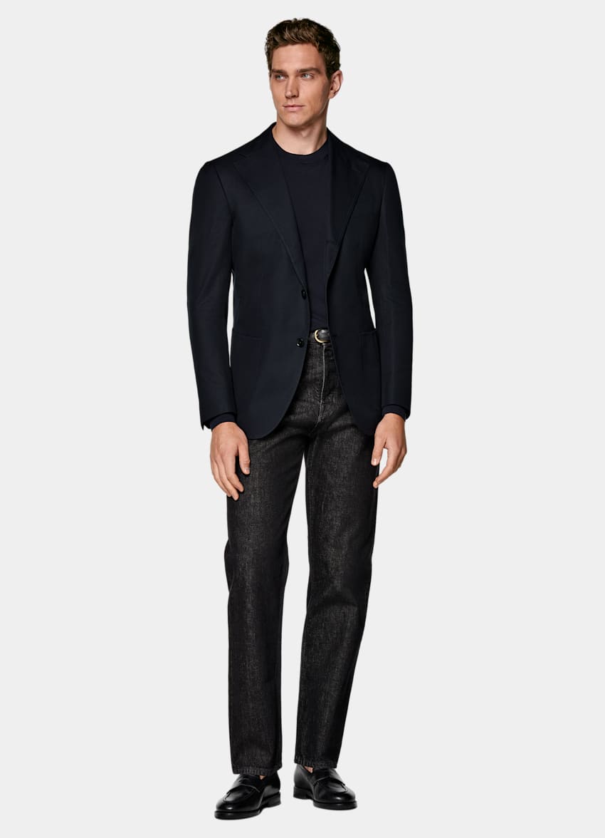 Navy Relaxed Fit Roma Suit Jacket