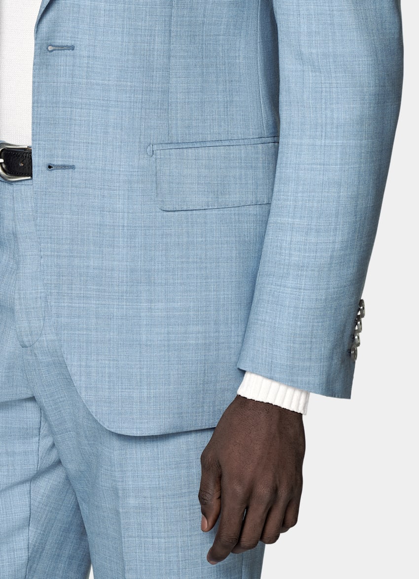 Light Blue Perennial Tailored Fit Havana Suit