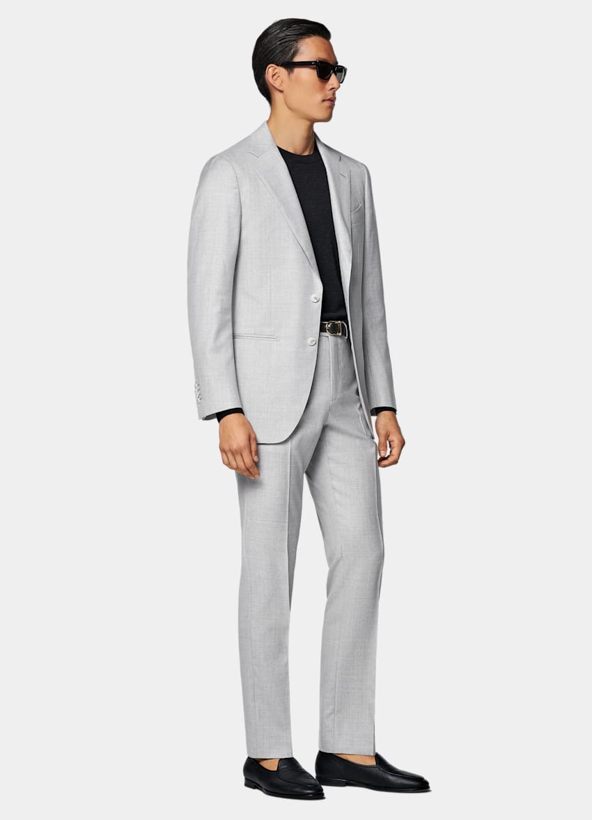 Light Grey Perennial Tailored Fit Havana Suit