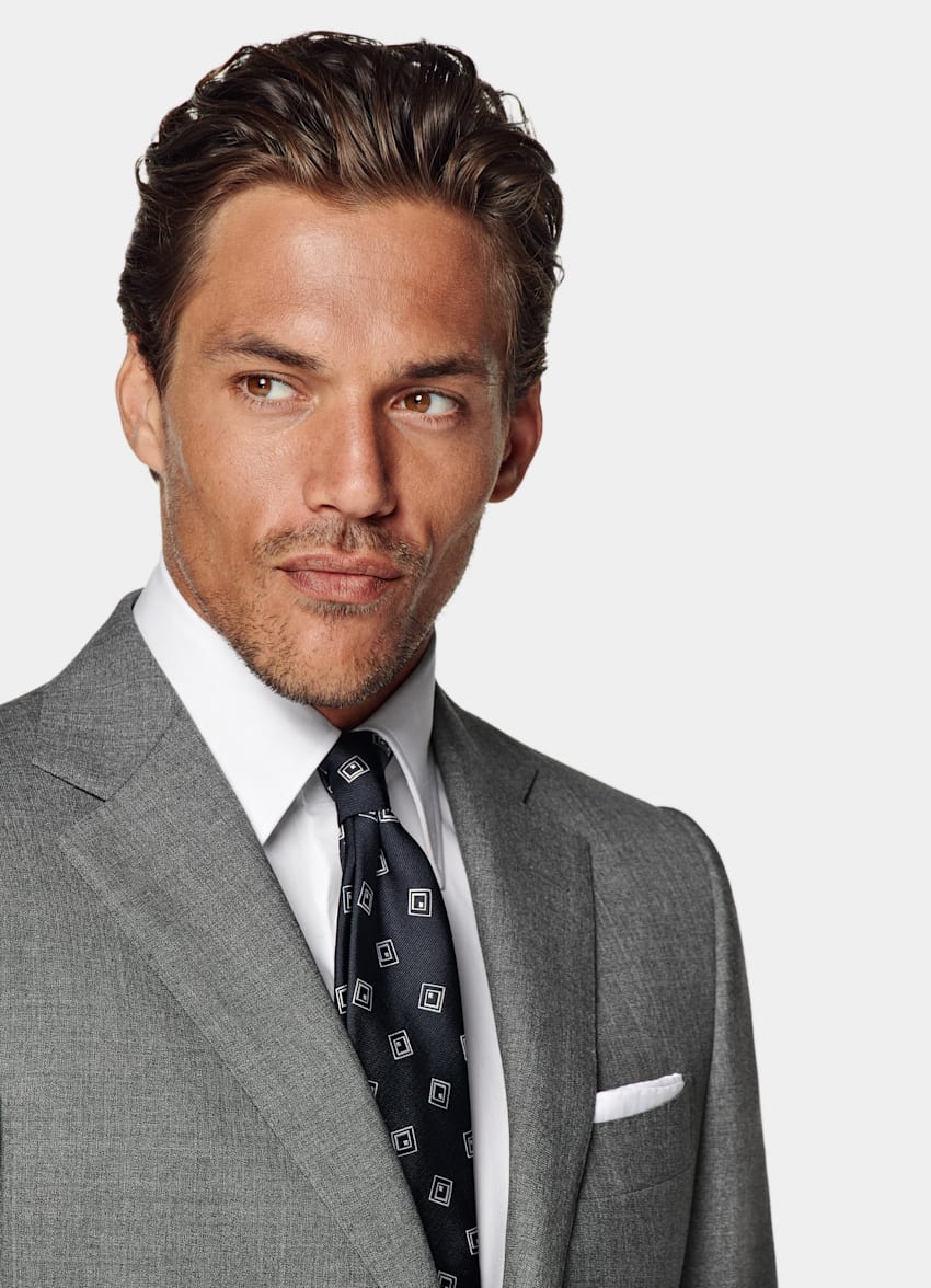 Mid Grey Perennial Tailored Fit Lazio Suit