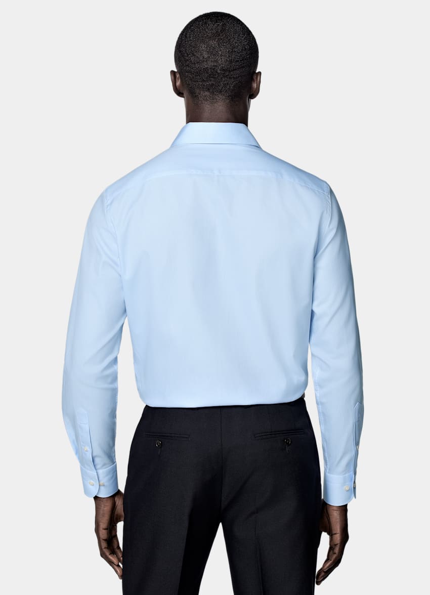 Light Blue Twill Tailored Fit Shirt