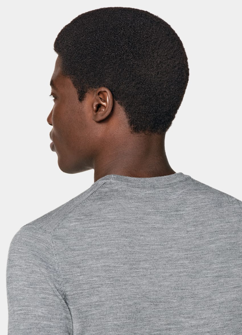 Grey Merino Crewneck