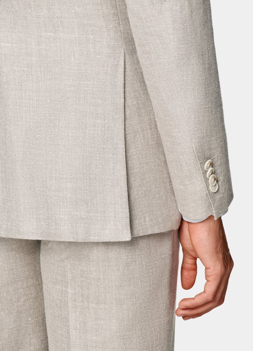 Light Taupe Tailored Fit Havana Suit
