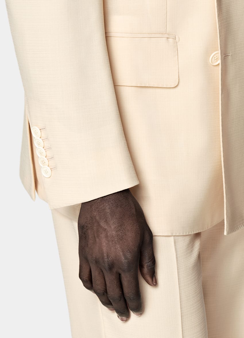 Light Yellow Tailored Fit Milano Suit