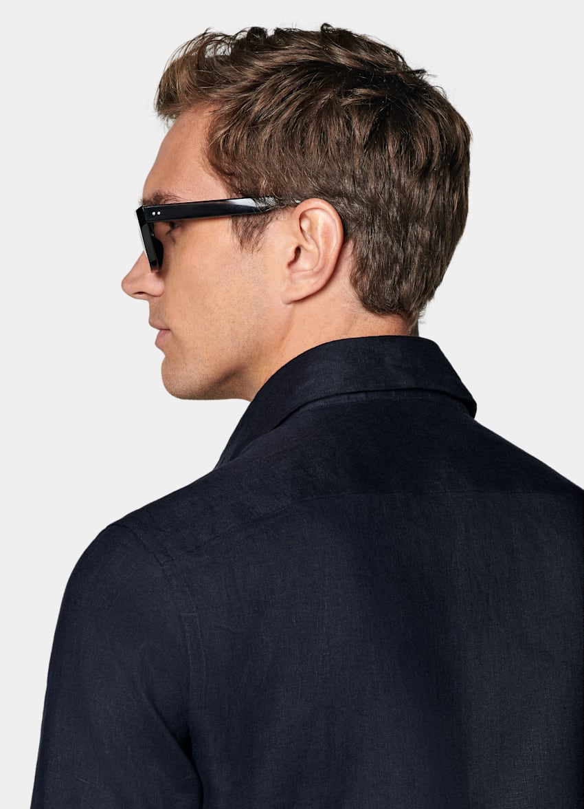 Navy Tailored Fit Shirt