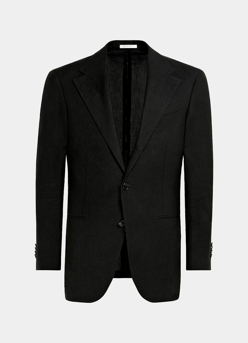 Black Relaxed Fit Roma Suit