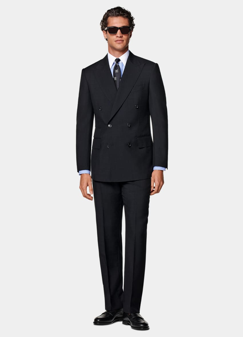 Navy Tailored Fit Milano Suit