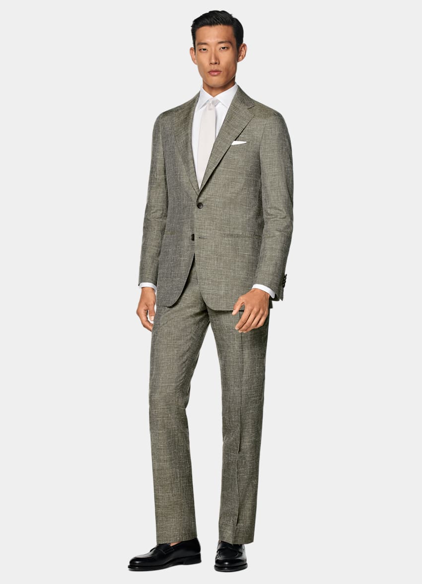 Light Green Tailored Fit Havana Suit