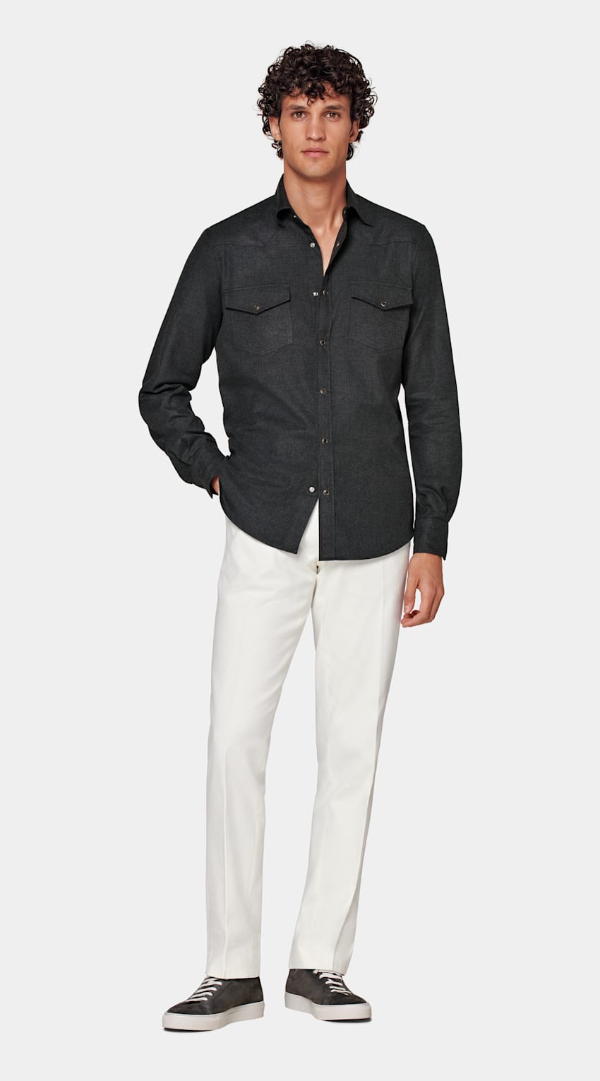 Dark Grey Western Shirt