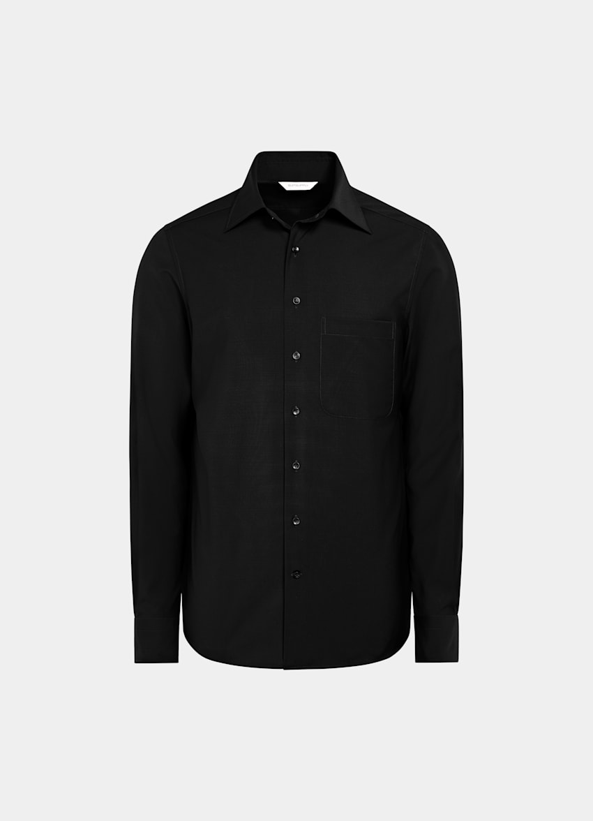 Black Tailored Fit Shirt