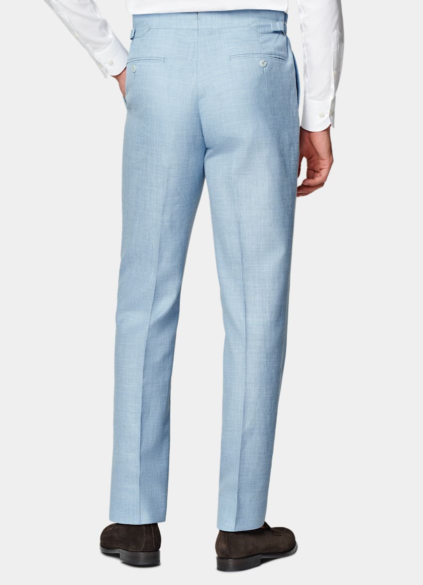 Light Blue Three-Piece Tailored Fit Havana Suit