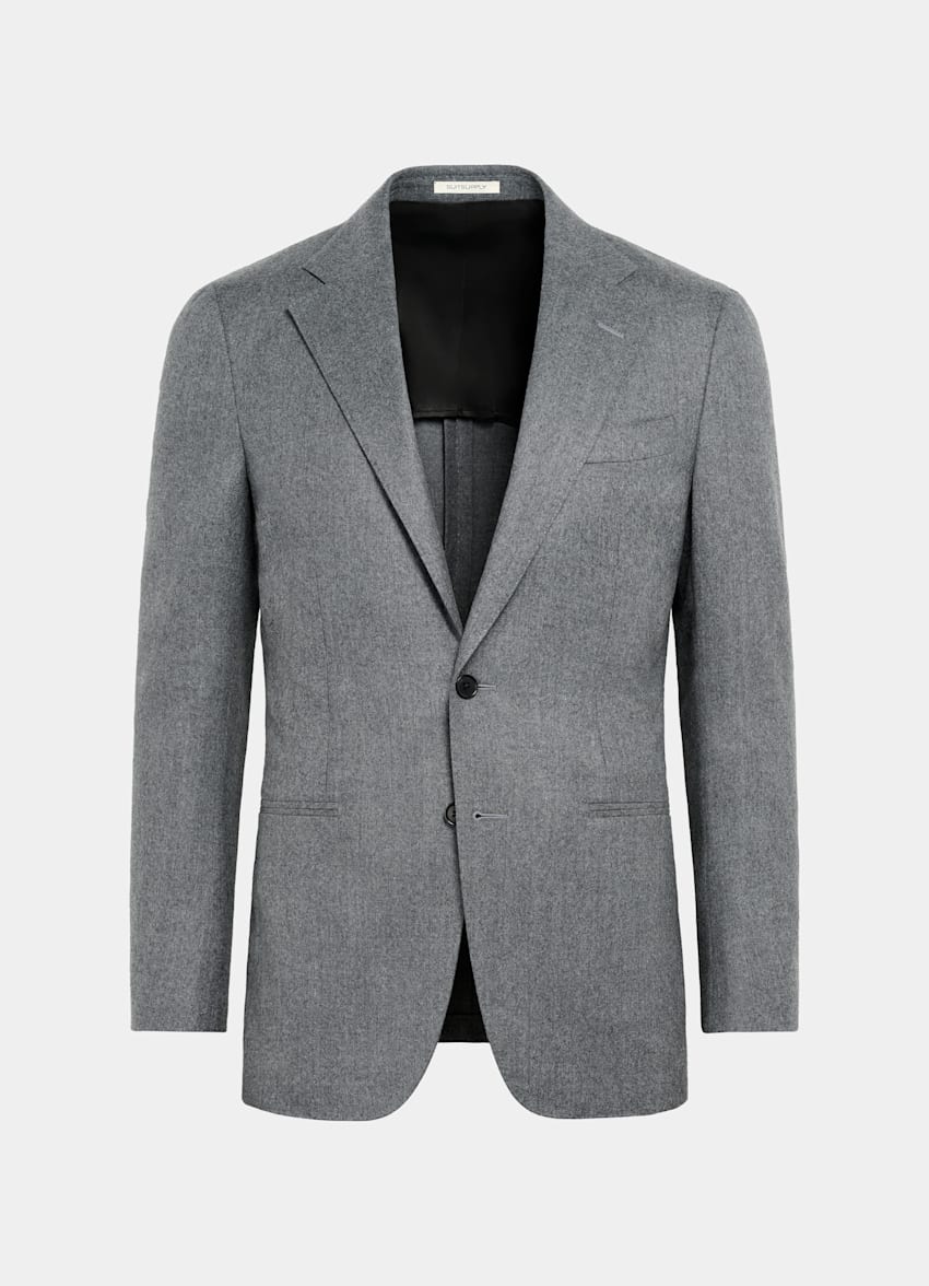 Mid Grey Tailored Fit Havana Suit Jacket