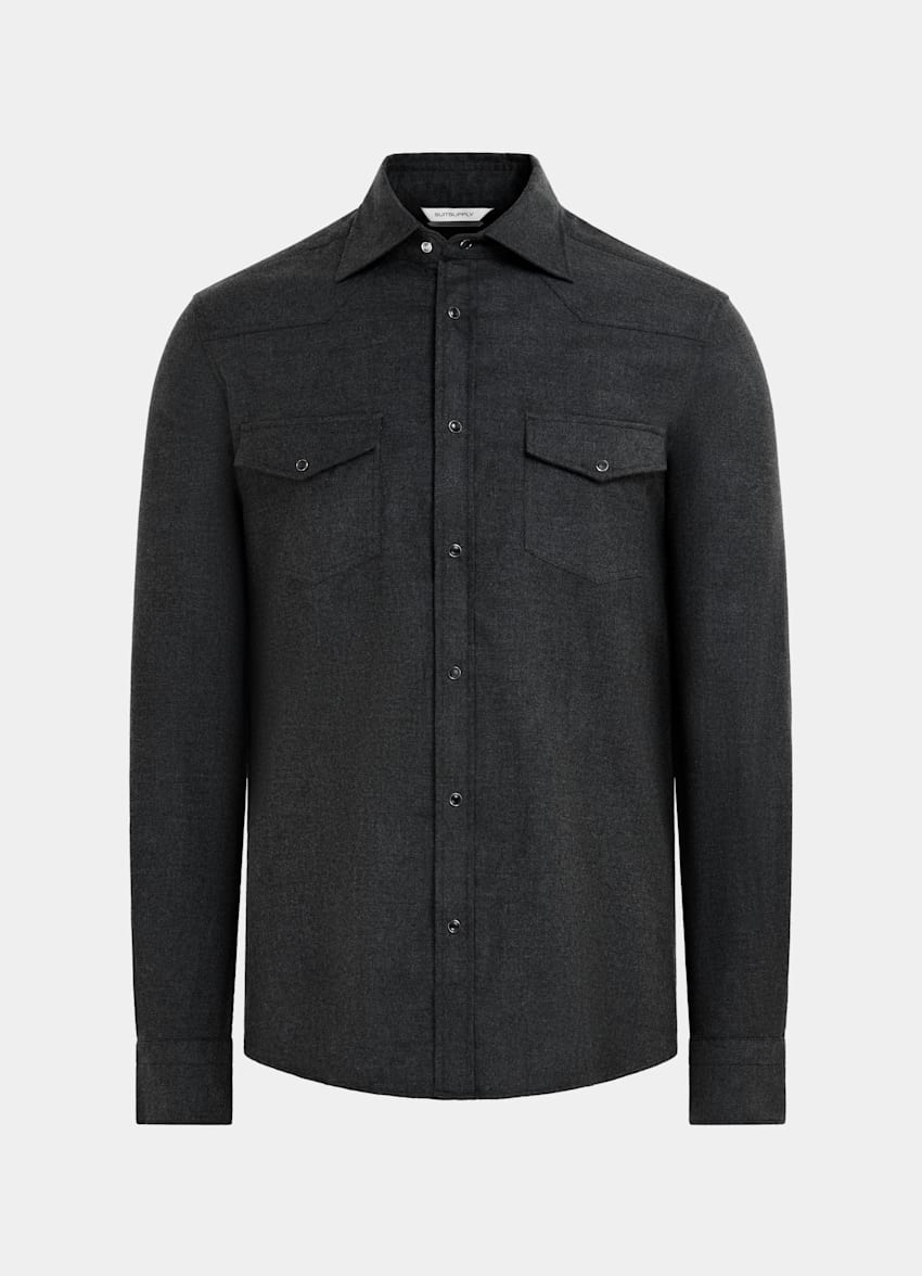 Dark Grey Western Shirt