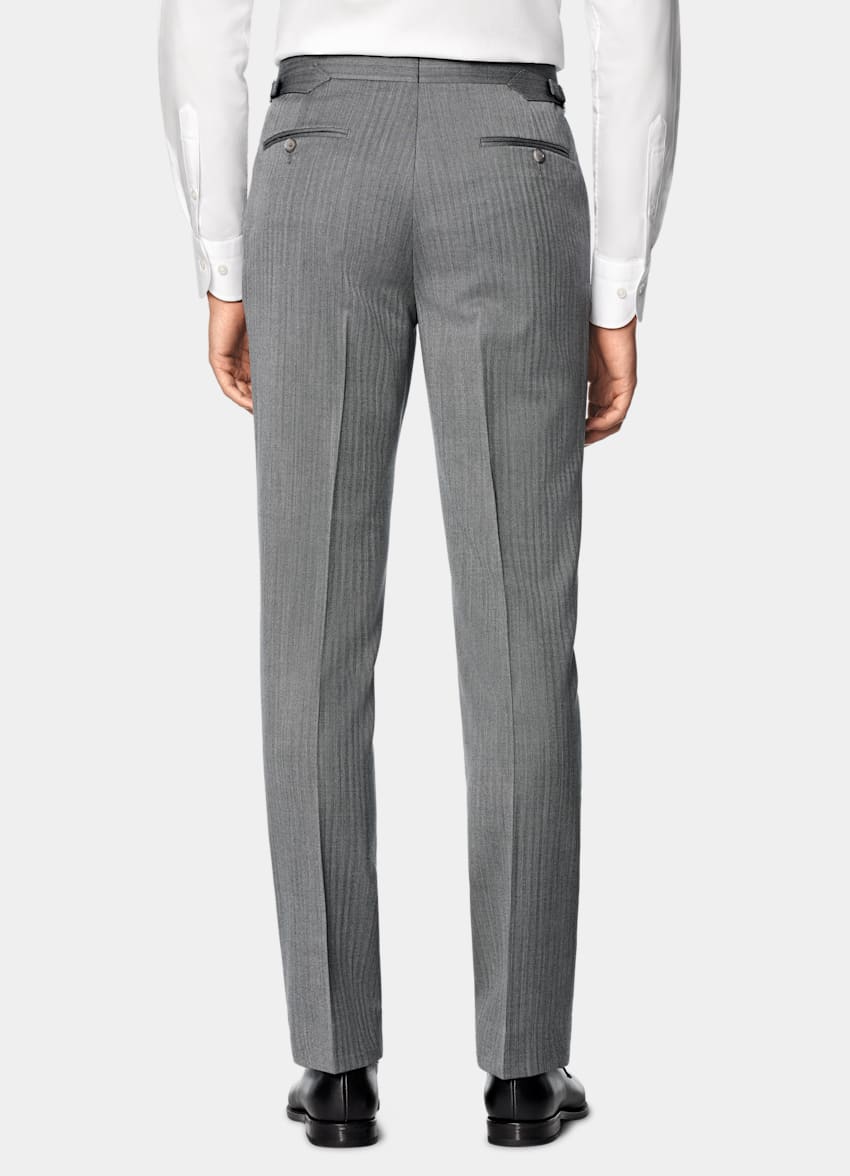 Mid Grey Herringbone Perennial Tailored Fit Havana Suit