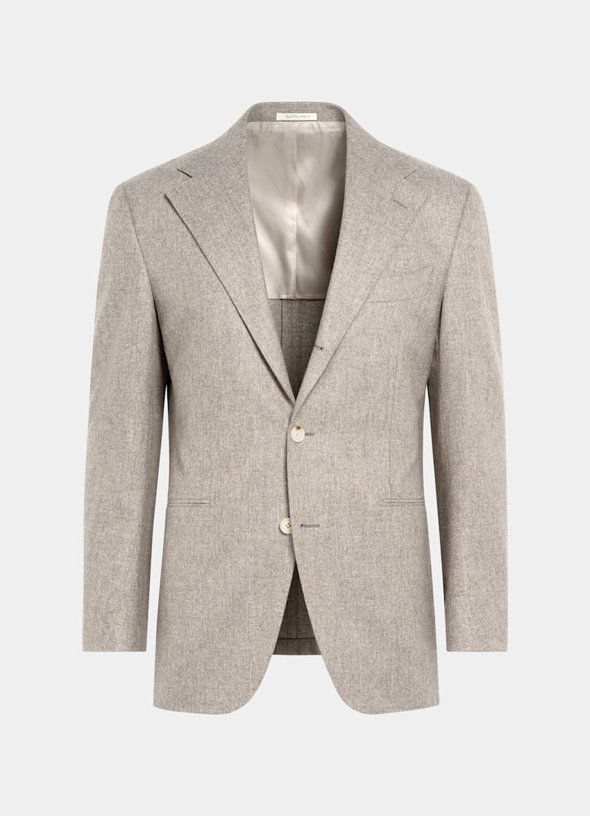 Taupe Relaxed Fit Roma Suit Jacket