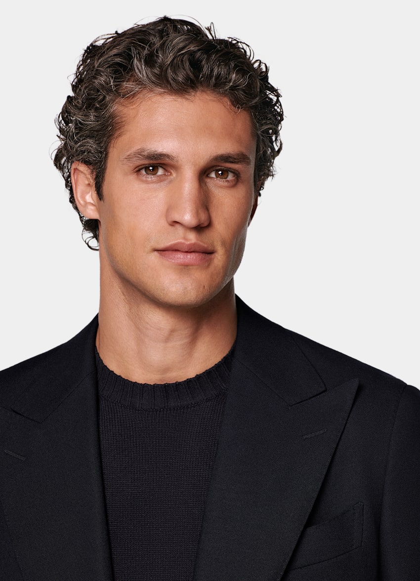 Navy Tailored Fit Havana Suit Jacket