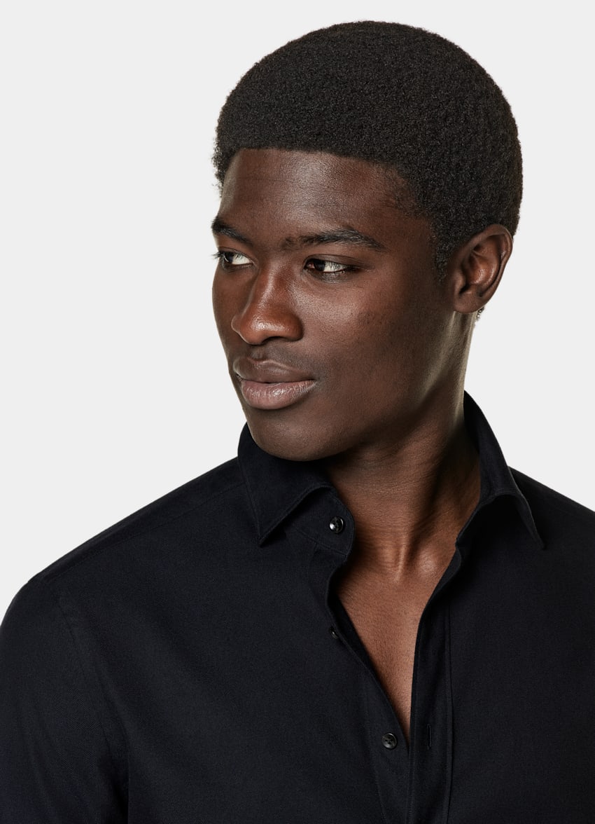 Navy Tailored Fit Shirt