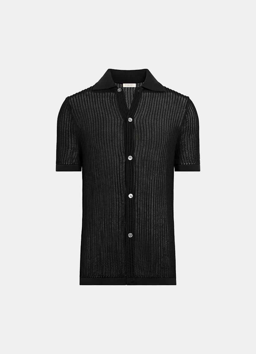 Off-White Crochet Polo Cardigan