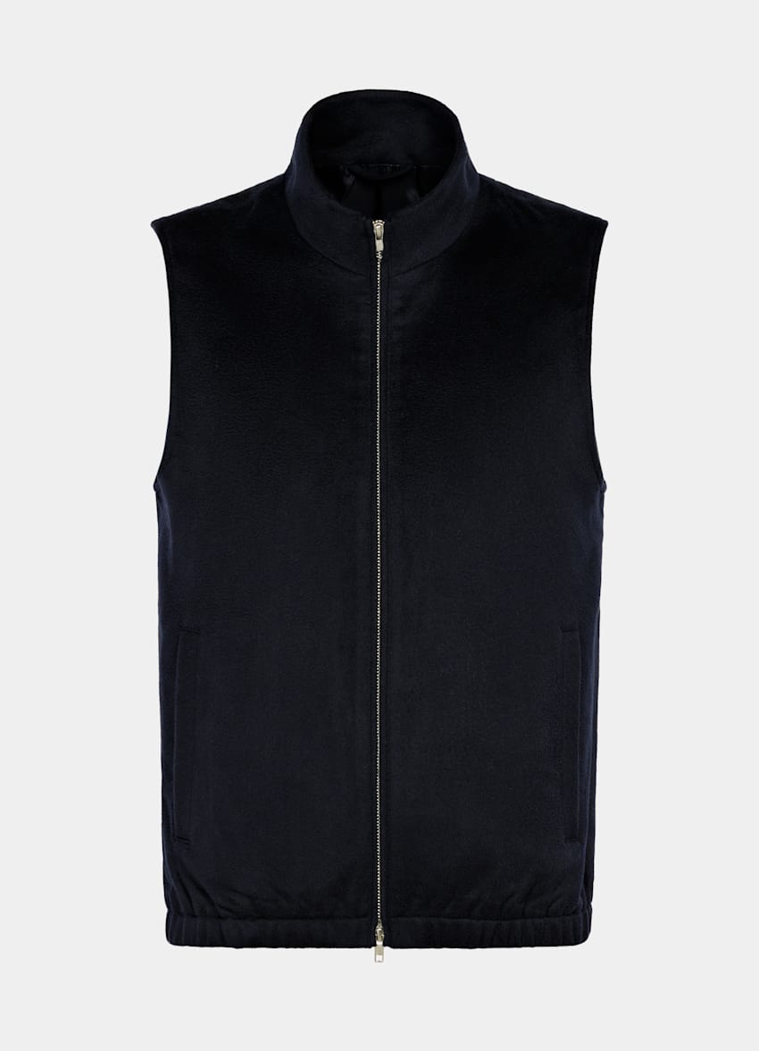 Navy Zip Vest