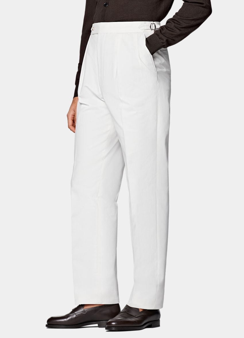 Off-White Wide Leg Tapered Pants