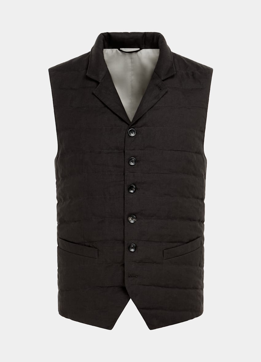 Dark Brown Down Vest