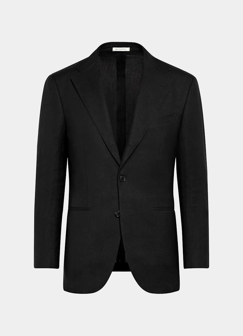 Black Relaxed Fit Roma Suit