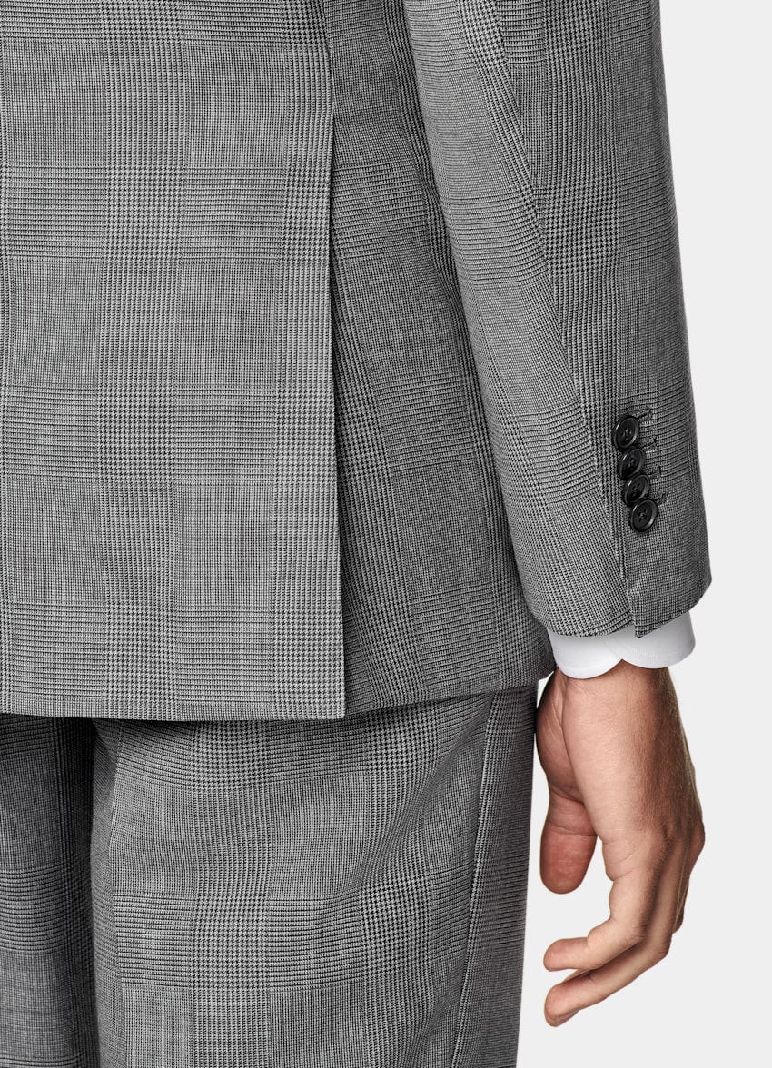 Mid Grey Checked Tailored Fit Havana Suit
