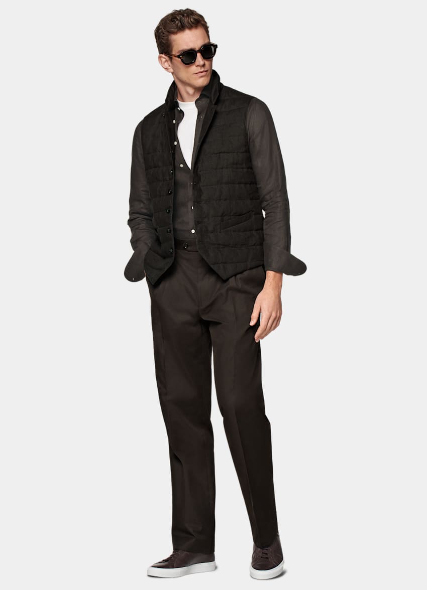 Dark Brown Down Vest