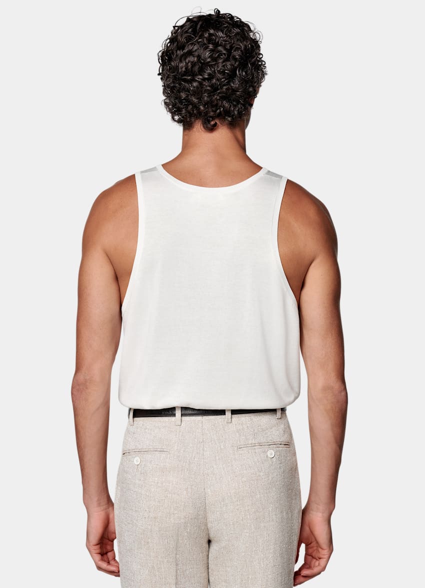 Off-White Knitted Tank Top