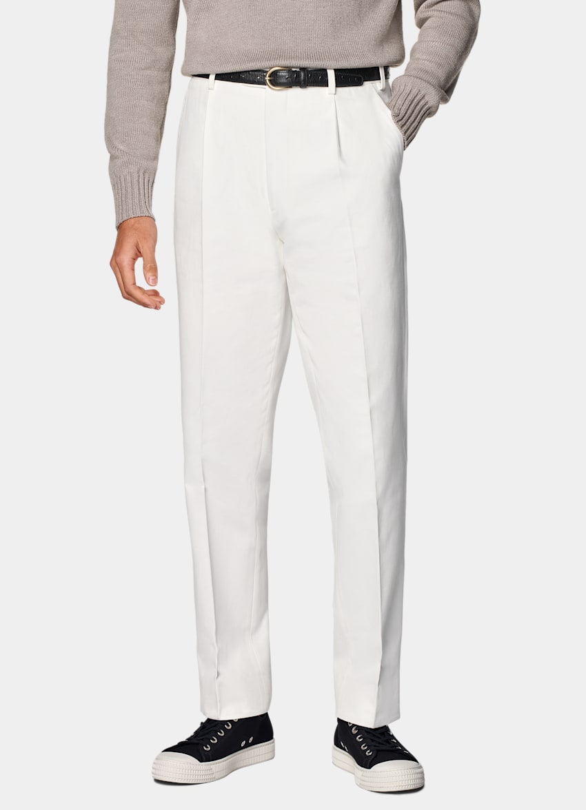 Off-White Wide Leg Tapered Pants