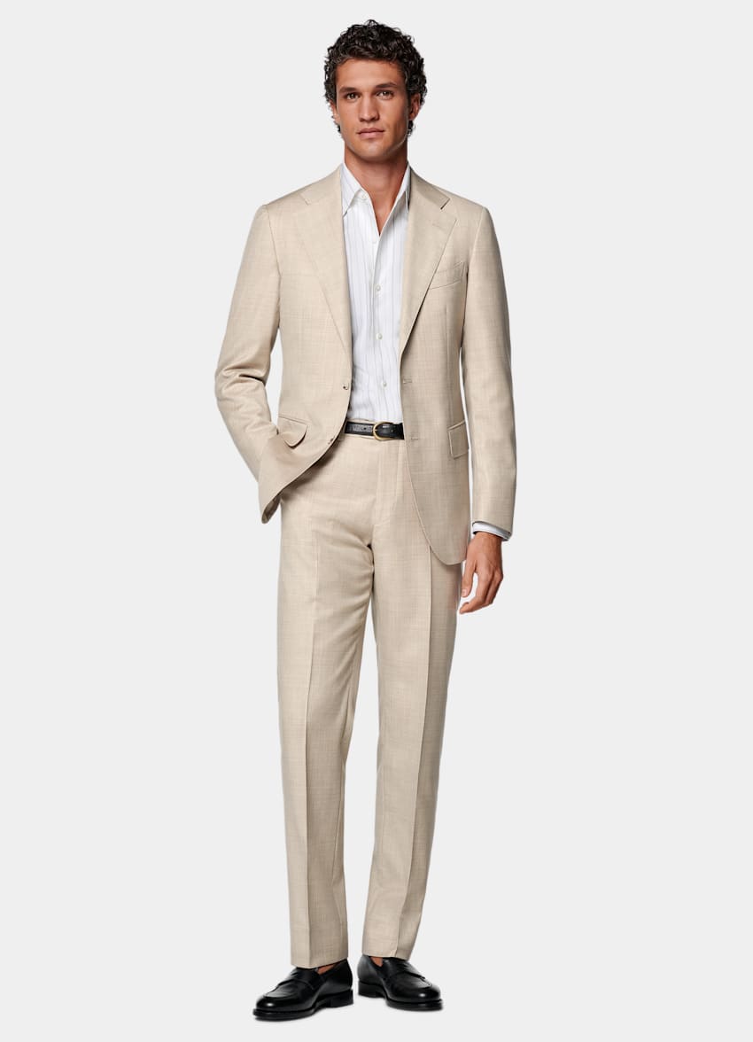 Sand Tailored Fit Havana Suit
